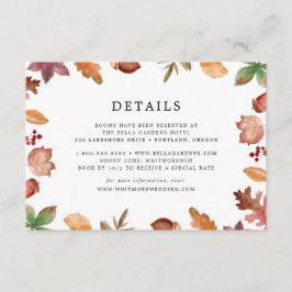 Rustikaler Herbst lässt Hochzeit im Herbst Details Begleitkarte