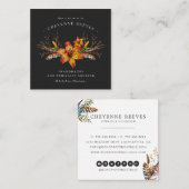 Rustikaler Herbst | Logo für Aquarellbilder Quadratische Visitenkarte (Vorne/Hinten)