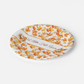 Rustikaler Herbst Pappteller (Schrägansicht)