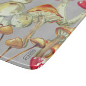 Rustikaler Herbst Pilz-Wald Natur Grau Schneidebrett (Ecke)