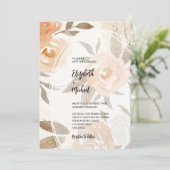 Rustikaler Herbst-QR-Code Hochzeit in einem Einladung (Stehend Vorderseite)