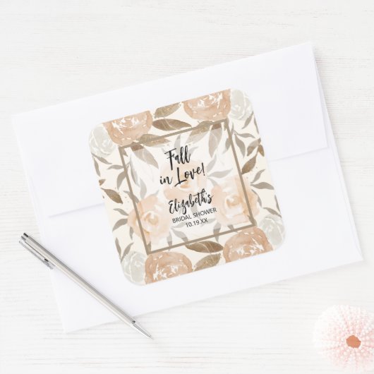 Rustikaler Herbst Quadratischer Aufkleber (Umschlag)