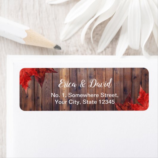 Rustikaler Herbst verlässt Hochzeit im Herbst (Insitu)