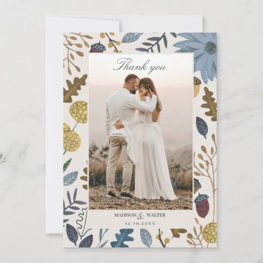 Rustikaler Herbst verlässt Hochzeit im Herbst dank Einladung (Vorderseite)