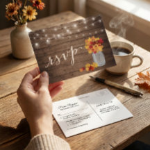 Rustikaler Herbst verlässt Mason Jar String Lights