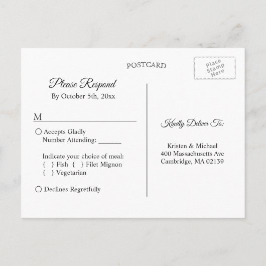 Rustikaler Herbst verlässt Mason Jar String Lights Einladungspostkarte (Rückseite)