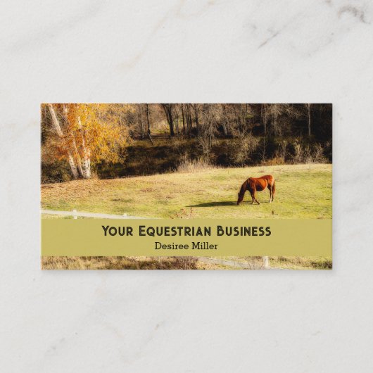 Rustikaler Herbst Visitenkarte (Vorderseite)