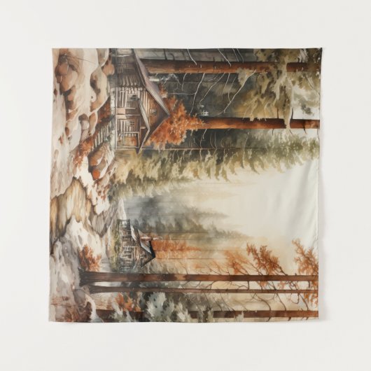 Rustikaler Herbst Wandteppich (Vorderseite (Horizontal))