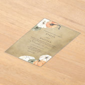 Rustikaler Herbst Weißer Herbst, Orange Pumpkins H Acryleinladungen (Ablage )