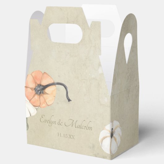 Rustikaler Herbst Weißer Herbst, Orange Pumpkins H Geschenkschachtel (Geöffnet)