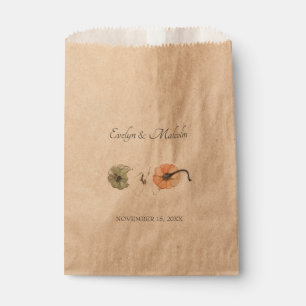 Rustikaler Herbst Weißer Herbst, Orange Pumpkins H Geschenktütchen