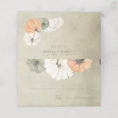 Rustikaler Herbst Weißer Herbst, Orange Pumpkins H Platzkarte (Außenseite Aufgefaltet)