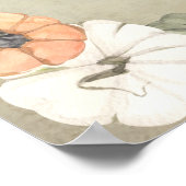 Rustikaler Herbst Weißer Herbst, Orange Pumpkins H Poster (Ecke)