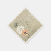 Rustikaler Herbst Weißer Herbst, Orange Pumpkins H Serviette (Ecke)