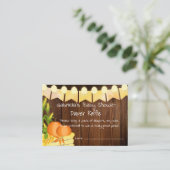 Rustikaler Herbst wenig Kürbis-Windelraffle-Karte Begleitkarte (Stehend Vorderseite)