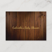 Rustikaler Herbst wenig Kürbis-Windelraffle-Karte Begleitkarte (Rückseite)