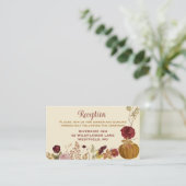 Rustikaler Herbst-Zwergpumpen Begleitkarte (Stehend Vorderseite)