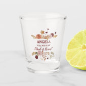 Rustikaler Herbst-Zwergpumpen Schnapsglas (Vorderseite)