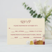 Rustikaler Herbst-Zwergpumpen-UAWG Save The Date (Stehend Vorderseite)