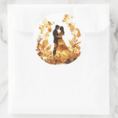 Rustikaler Herbstaufkleber Runder Aufkleber (Tasche)