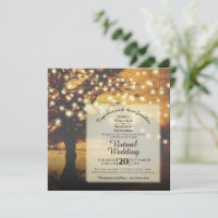Rustikaler Herbstbaum mit Lichtern Virtual Wedding