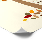 Rustikaler Herbstbaum Psalm 91 Christliche Bibelve Poster (Ecke)