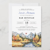 Rustikaler Herbstberg Bar Mitzvah Einladung (Vorderseite)