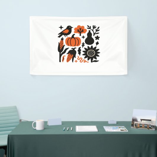 Rustikaler Herbsternte Folk Klassischer T - Shirt Banner (Messeveranstaltung)