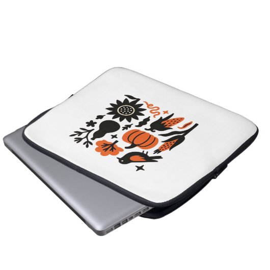 Rustikaler Herbsternte Folk Klassischer T - Shirt Laptopschutzhülle (Vorne Knopf)