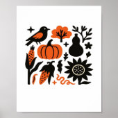 Rustikaler Herbsternte Folk Klassischer T - Shirt Poster (Vorne)