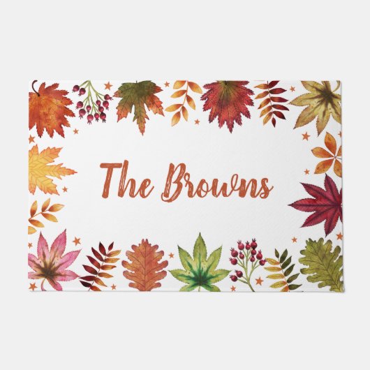 Rustikaler Herbsternte Herbstlaub Bauernhof Fußmatte (Vorderseite)