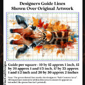 Rustikaler Herbstfall Giraffe Portrait DE3 Decoupa Seidenpapier