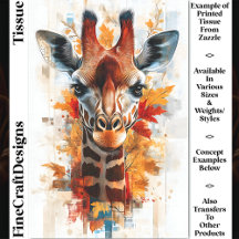 Rustikaler Herbstfall Giraffe Portrait DE3 Decoupa