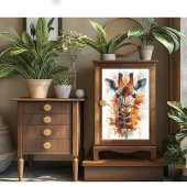 Rustikaler Herbstfall Giraffe Portrait DE3 Decoupa Seidenpapier