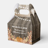 Rustikaler Herbstfall Pumpkin Danke für die Box Geschenkschachtel (Rückseite)