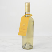 Rustikaler Herbstfall Pumpkin Erntedank Flaschenanhänger (Angewinkelt)