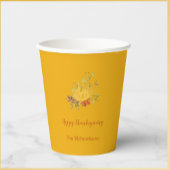 Rustikaler Herbstfall Pumpkin Erntedank Pappbecher