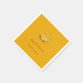 Rustikaler Herbstfall Pumpkin Erntedank Serviette (Ecke)