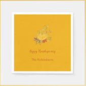 Rustikaler Herbstfall Pumpkin Erntedank Serviette