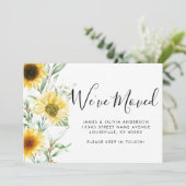 Rustikaler Herbstfall Sonnenblumen wir bewegten un Ankündigung (Stehend Vorderseite)