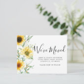 Rustikaler Herbstfall Sonnenblumen wir bewegten un Ankündigungspostkarte (Stehend Vorderseite)