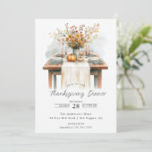 Rustikaler Herbstfest Erntedank Einladung (Stehend Vorderseite)