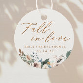 Rustikaler Herbstflorfall im Brautparty der Liebe Geschenkanhänger