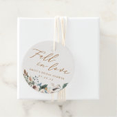 Rustikaler Herbstflorfall im Brautparty der Liebe Geschenkanhänger (Beispiel)