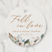 Rustikaler Herbstflorfall im Brautparty der Liebe Geschenkanhänger (Vorderseite)