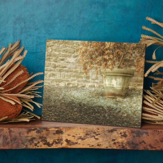 Rustikaler Herbstgarten Fotoplatte (Seite)