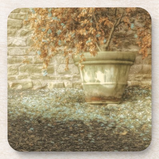 Rustikaler Herbstgarten Getränkeuntersetzer (Vorderseite)