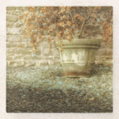 Rustikaler Herbstgarten Glasuntersetzer (Vorderseite)