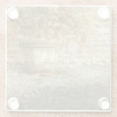 Rustikaler Herbstgarten Glasuntersetzer (Rückseite)