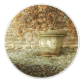 Rustikaler Herbstgarten Keramikknauf (Vorderseite)